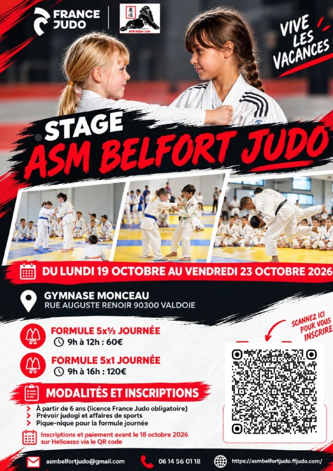 Image de l'actu 'Stage Toussaint - Du 19 au 23 Octobre 2026'