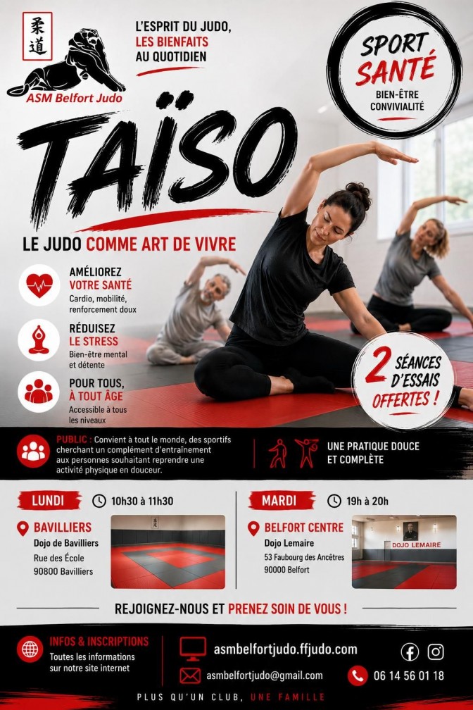 Image de l'actu 'Le Taïso à l’ASM Belfort Judo'